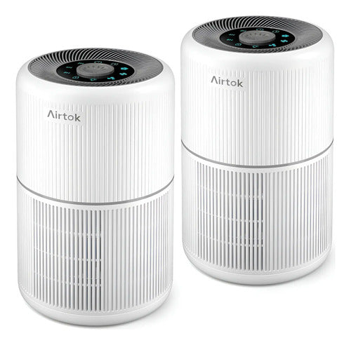 Purificador De Aire Airtok Paquete X2 Con Filtro Hepa H13 Blanco 110v