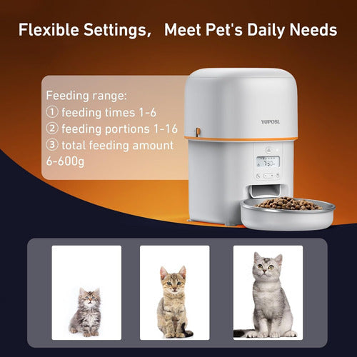 Comedero Automático Para Gatos-mascota Pequeña - Cronómetro 110v Blanco