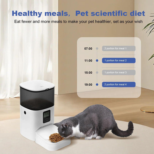 Comedero Automático Andoll Home Perros-gatos 4 Lts Graba Voz 110v Blanco