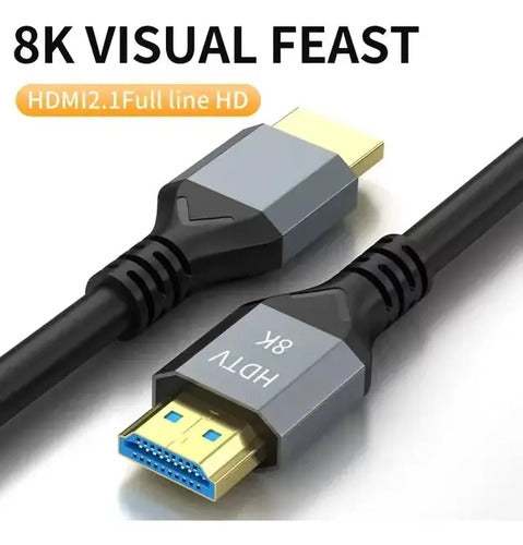 Cable Hdmi 8k 4k 120hz 2.1 Alta Velocidad Ps5 Xbox 2mt