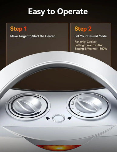 Givebest Calentador De Espacio Para Uso En Interiores, Cale. Plateado 110v