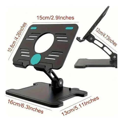 Soporte Plegable Escritorio Para Teléfonos Y Tabletas En Abs