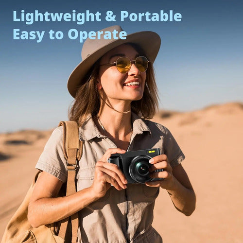 Camara Digital 4k Para Fotografia, Enfoque Automatico Uhd Negro