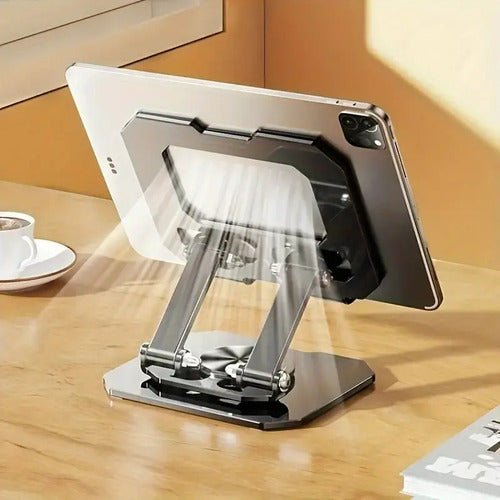 Soporte Metálico Para Tablet, Giratorio, Altura Plegable