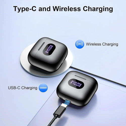 Auriculares Inalambricos, Auriculares Bluetooth V5.3, 48 Hor Negro