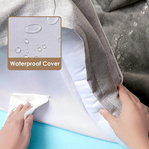 Cama Ortopedica Impermeable Para Perros Grandes Gris Oscuro M