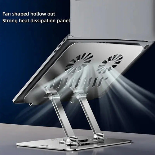 Soporte Para Computadora Portátil Plegable Base Aluminio Plateado