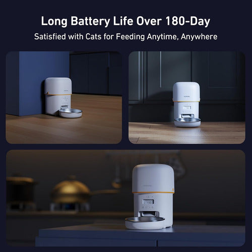 Comedero Automático Para Gatos-mascota Pequeña - Cronómetro 110v Blanco