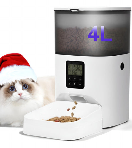 Comedero Automático Andoll Home Perros-gatos 4 Lts Graba Voz 110v Blanco