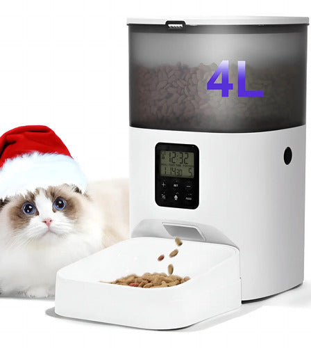 Comedero Automático Andoll Home Perros-gatos 4 Lts Graba Voz 110v Blanco