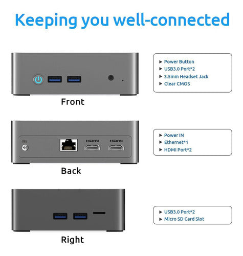 Mini Pc Bmaxb3 Intel N5095 8gb Ddr4 Ram 256gb Ssd Wifi 5 110v