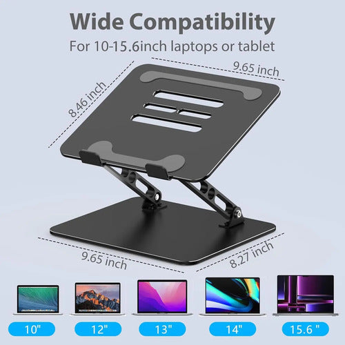 Soporte Para Computadora Portátil Plegable Gogoonike Ajustab Negro