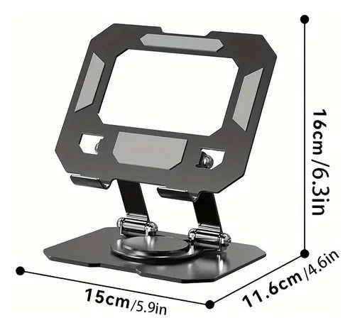 Soporte Metálico Para Tablet, Giratorio, Altura Plegable