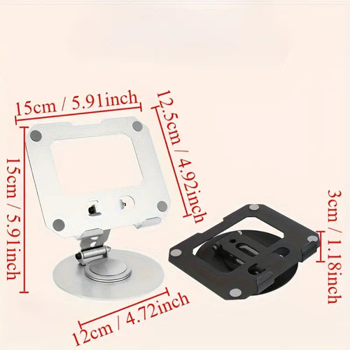 Soporte Metálico Para Tablet, Giratorio, Altura Plegable