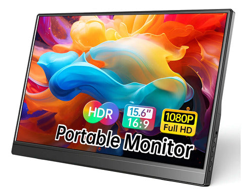 Monitor Portátil De 15.6 Pulgadas 1080p Usb-c Ultra-slim Wcv Negro 110