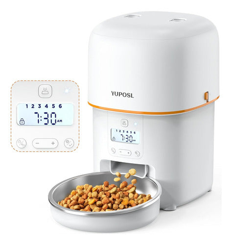 Comedero Automático Para Gatos-mascota Pequeña - Cronómetro 110v Blanco