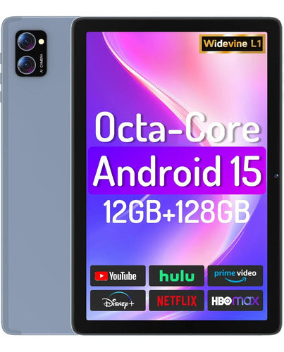 Tablet Android 15 Octacore 12gb Ram 128gb Pantalla Táctil Hd Azul Acero