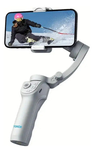 Estabilizador De Cardán De 3 Ejes Para Teléfono Gimbal Blanco