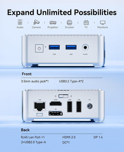 Mini Pc Twin Lake N150 Kamrui Essenx E2 Ram 8g Ssd 256g 110