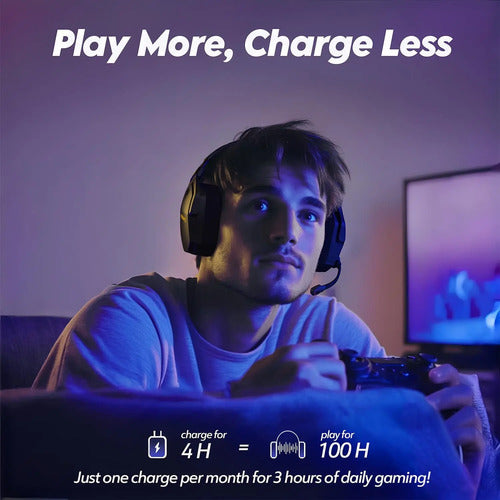 Auriculares Inalámbricos Diadema Para Juegos Ps5, Ps4, Pc Negro