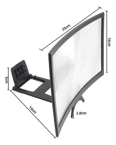 Amplificador De Pantalla Para Telefono Soporte Curvo Lupa