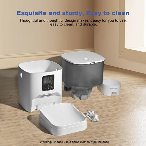 Comedero Automático Andoll Home Perros-gatos 4 Lts Graba Voz 110v Blanco