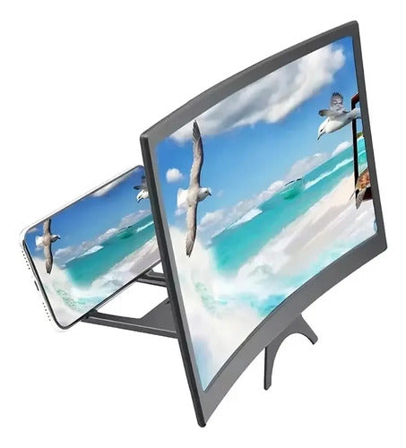 Amplificador De Pantalla Para Telefono Soporte Curvo Lupa