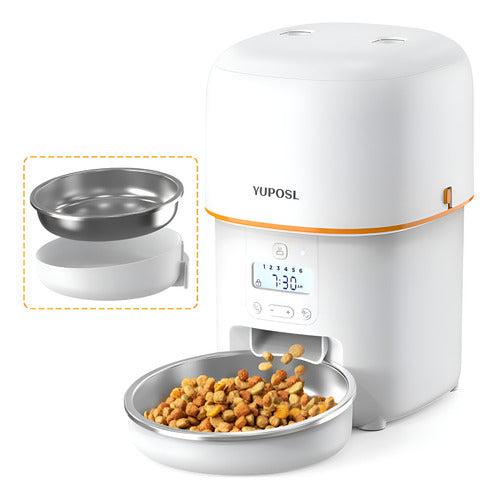 Comedero Automático Para Gatos-mascota Pequeña - Cronómetro 110v Blanco