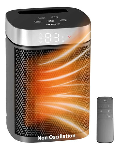 Calentador Portátil Vocrs 1500 W Ptc Eléctrico Con Control R Negro 110v
