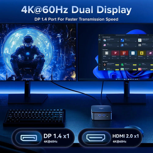 Mini Pc Kamrui Mini Pc Gk3plus N97 8 Ram Ssd 256 A 3.6 Ghz 110v