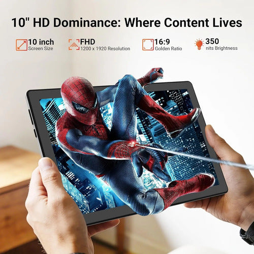 Tablet Hakaug De 10 Pulgadas Con Android 15, 24 Gb De Ram Y Negro
