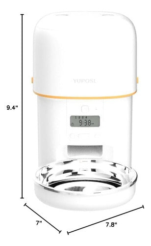 Comedero Automático Para Gatos-mascota Pequeña - Cronómetro 110v Blanco