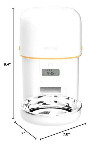 Comedero Automático Para Gatos-mascota Pequeña - Cronómetro 110v Blanco
