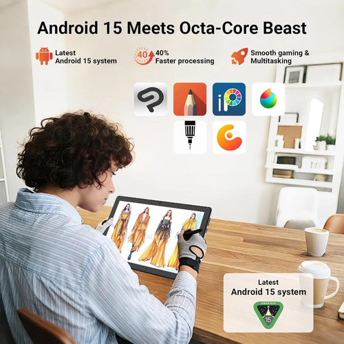 Tablet Hakaug De 10 Pulgadas Con Android 15, 24 Gb De Ram Y Negro
