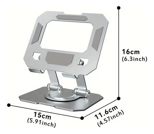 Soporte Metálico Para Tablet, Giratorio, Altura Plegable